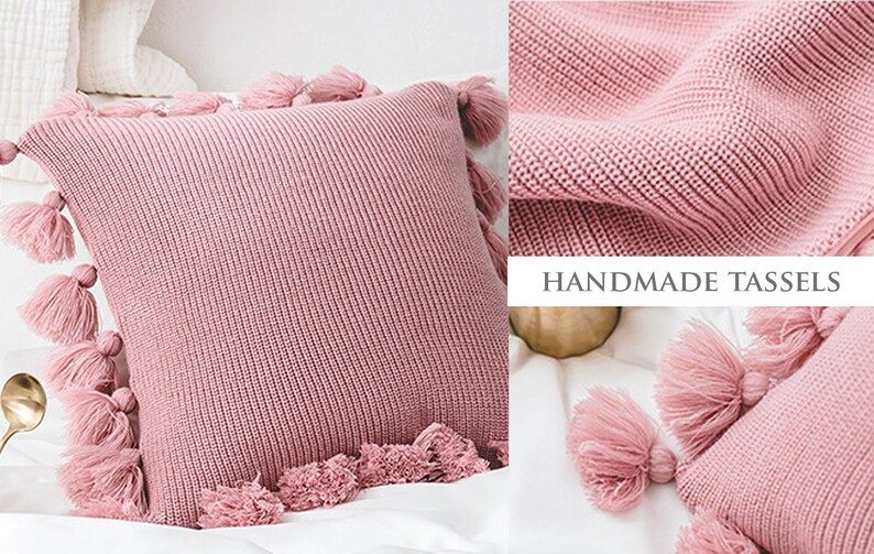18'' Decorative Cushion Cover Tassel Cushion Cover Etsy Sweden