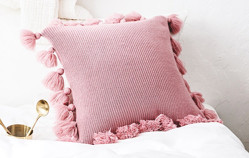 18'' Decorative Cushion Cover Tassel Cushion Cover Etsy Sweden