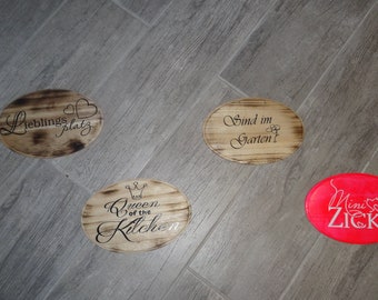 beautiful wooden signs with individual lettering
