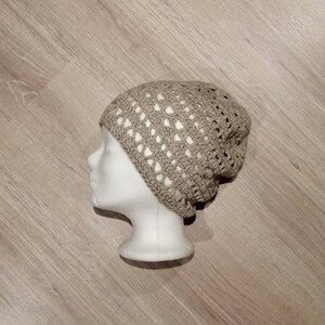 airy crocheted hat with a great pattern, beanie image 5