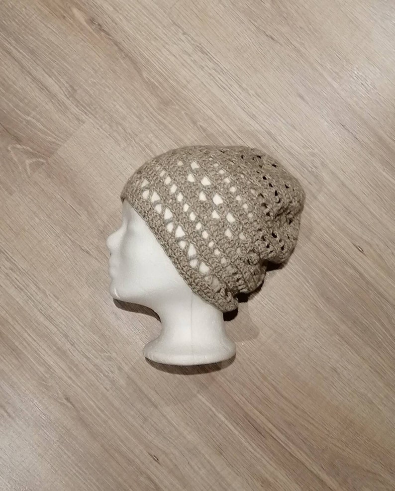 airy crocheted hat with a great pattern, beanie image 5