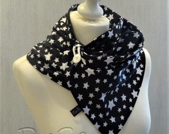 Wrap scarf, scarf with button as desired