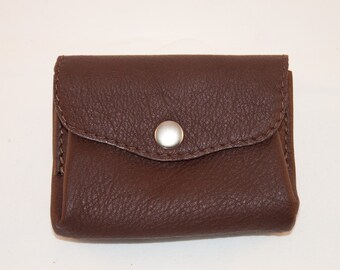 Small wallet with 3 compartments, case for bank cards, leather, handmade in Germany, purse