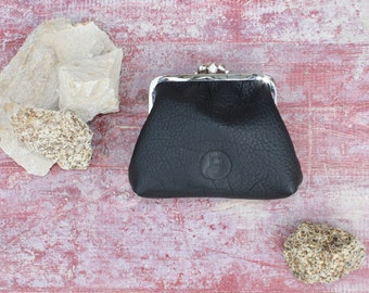 Small wallet with 2 compartments, clip wallet, card case, leather, handmade in Germany, purse