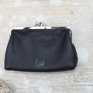 Wallet with 2 compartments, iron-on wallet, card case, leather, handmade in Germany, purse