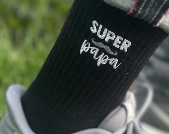 Superpapa - Socken bestickt