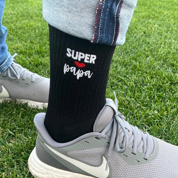 Superpapa - Socken bestickt