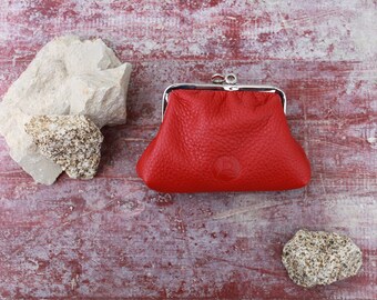 Ironing wallet, case for money cards, leather, handmade in Germany, purse