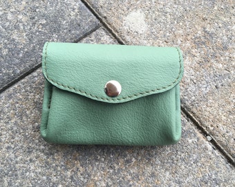 Kleiner Geldbeutel mit 3 Fächern, Etui für Geldkarten, Leder, handmade in Germany, Portemonnaie