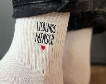 Favorite person - embroidered socks