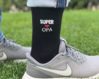 Superopa - Socken bestickt