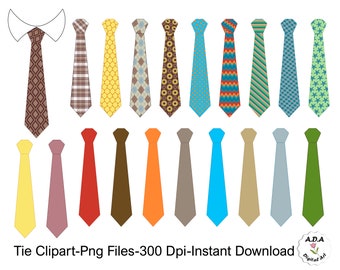 Tie clipart, Neck Tie clip art, Tie digital Illustration, PNG file, Tie Sticker, Patterned tie clipart, Commercial use