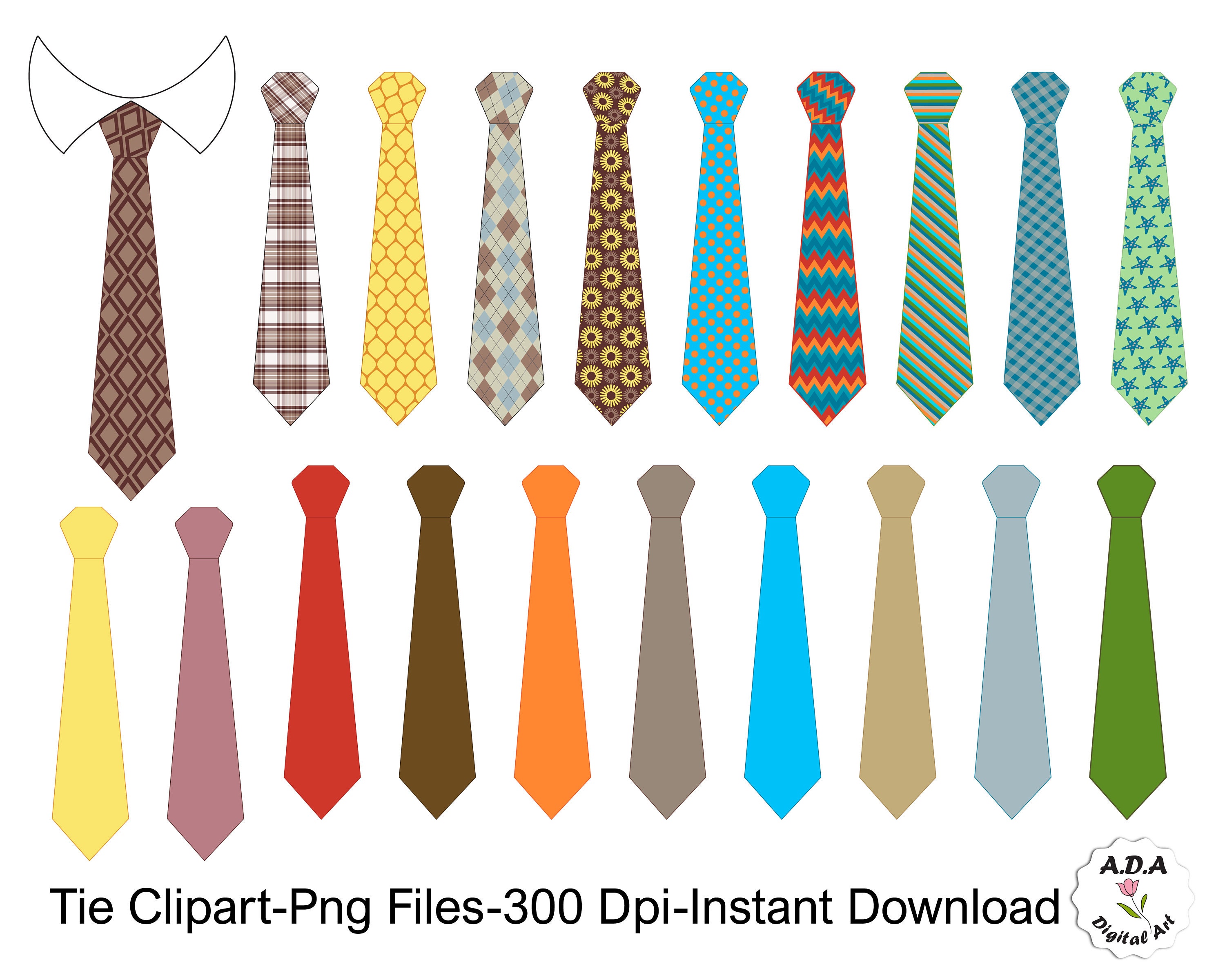 Tie Clipart Neck Tie Clip Art Tie Digital Illustration PNG 