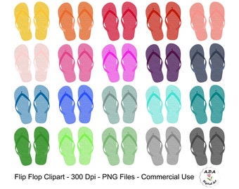 Flip Flop clipart, Scrapbooking Flip Flops Clip Art, Colored Flip Flop clipart, Flip Flops stickers, Commercial Use