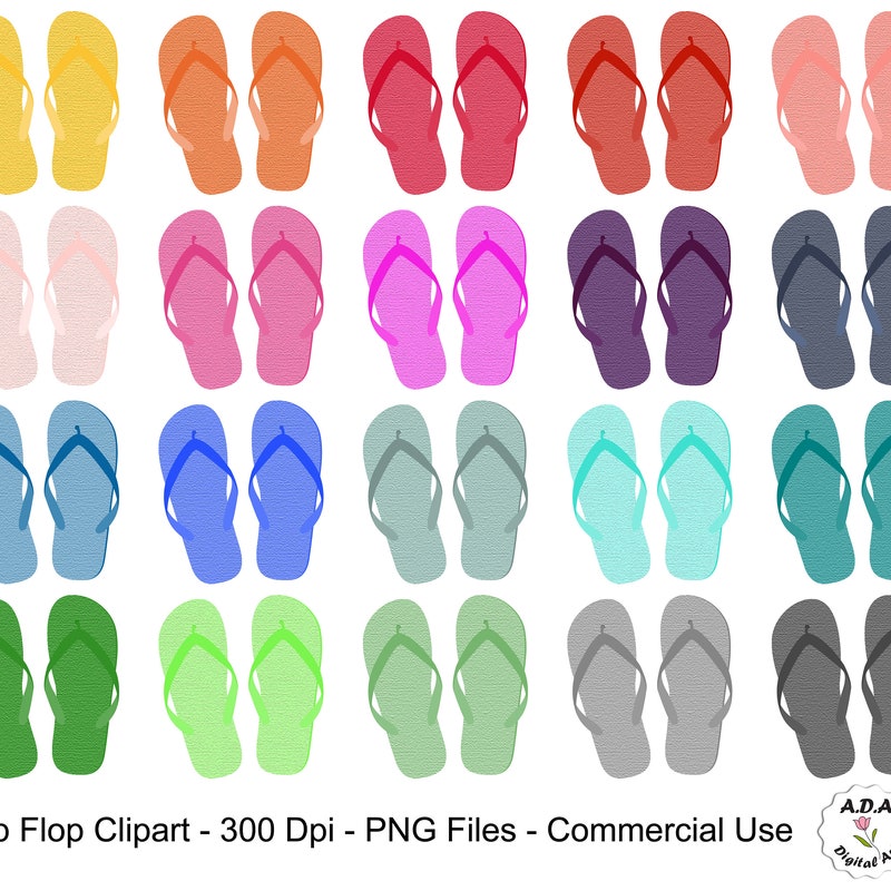 Flip Flops Clip Art - Etsy