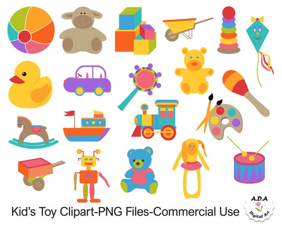 Kid S Toy Clipart Toy Clip Art Baby Toy Clipart Baby Etsy