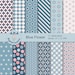 Blue Digital Paper Pack, Light Blue Scrapbook Paper, Blue Background ...