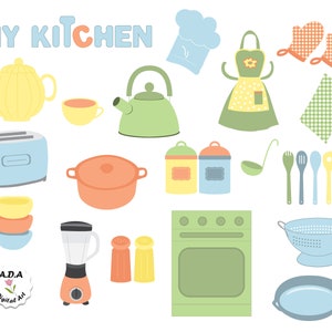 Kitchen tool clipart, Kitchenware equipment, Cooking tool utensil, Cookig kitchen accessories, Commercial use