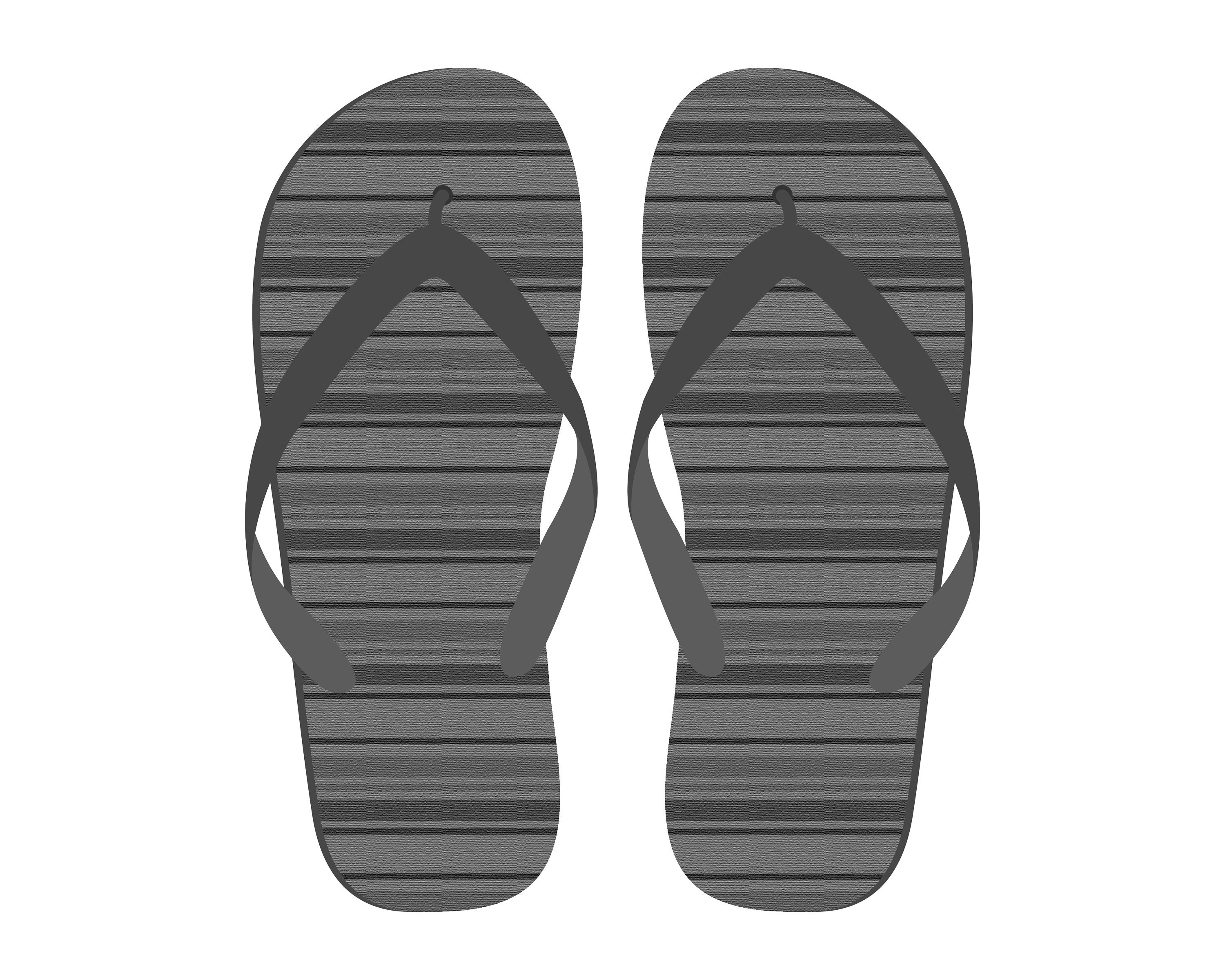 Patterned Flip Flop Clipart, Patterned Flip Flop Vector, Colored Flip