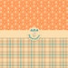 Orange and Blue Digital Paper Pack, Orange and Blue Floral Pattern ...