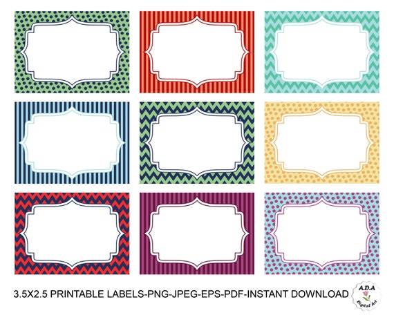 Custom Full Color Printed Labels And Stickers Vintage Frame 2 12 x