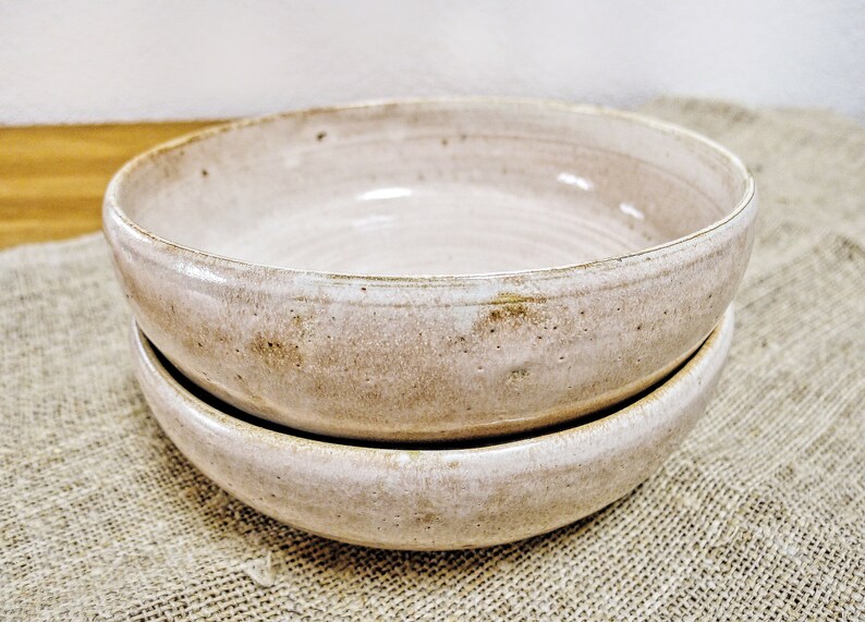 Pasta bowl rustic offwhite handmade ceramics Etsy