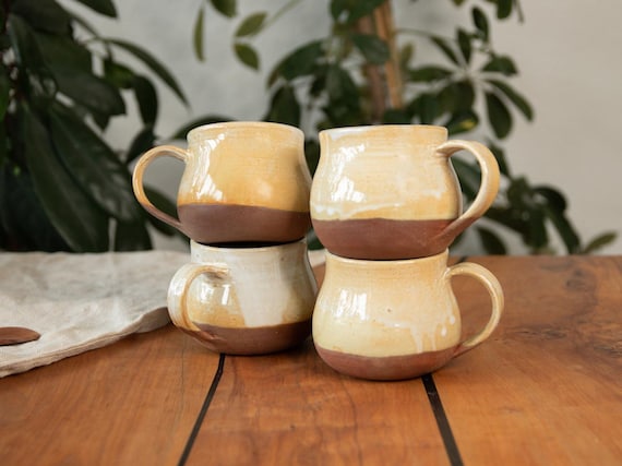 Getöpferte Tasse | Keramik Tasse handgemacht | Tasse aus Ton | Töpferei am Wald