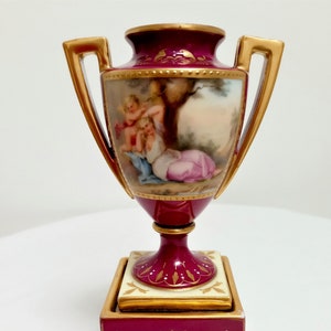 Antike Royal Vienna Porzellan Urne Vase Signiert A Heer