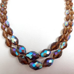 Collana Aurora Boreale Fumosa anni &#39;50