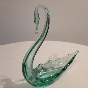 Rare Whitefriars emerald glass swan