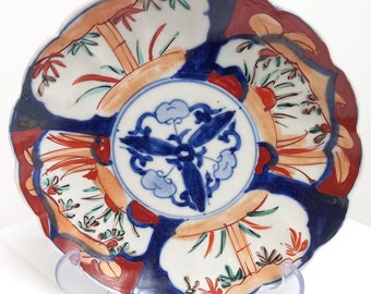 Meiji-Periode Japanischer Imari Ausgebogter Teller