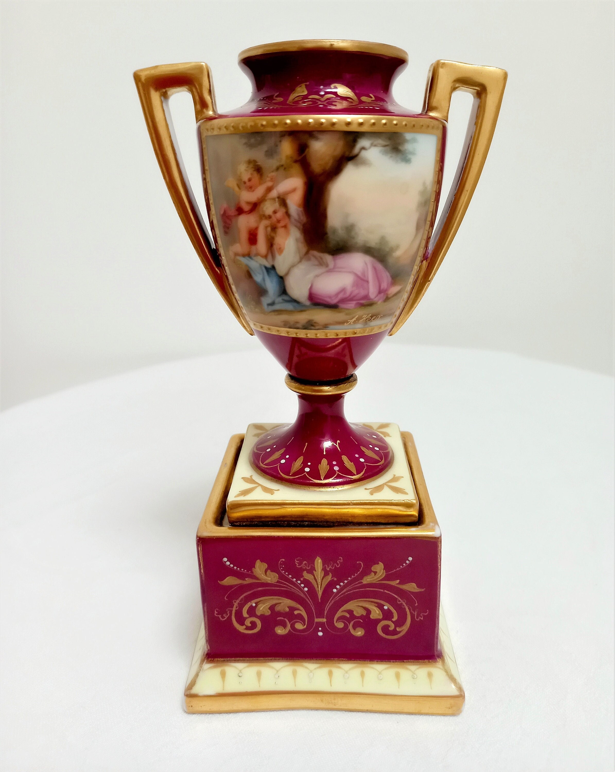  Vienna アンティーク　陶器　オーストリア オーストリア 1850年代 磁器 Royal Vienna ロイヤルヴィエナ