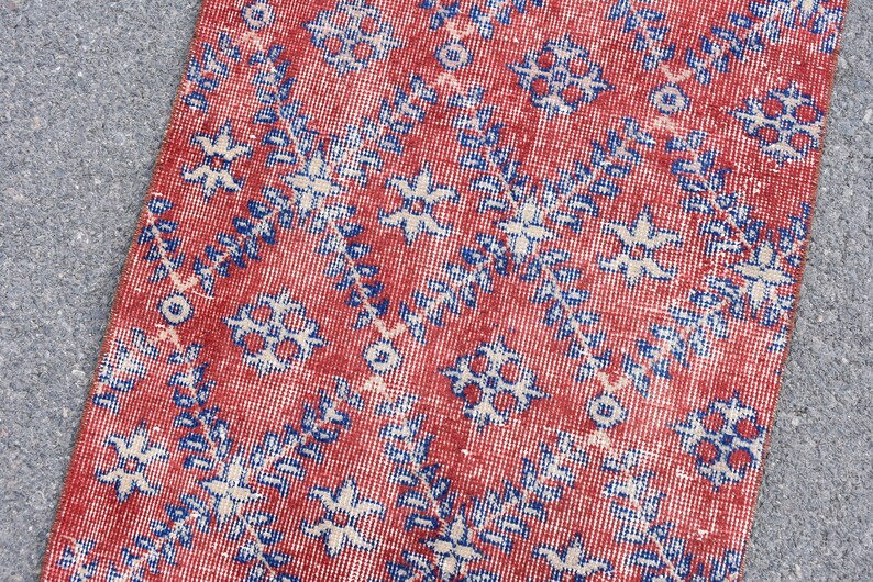 Turkish rug Small rug Oushak rug Cod5780 Bohemian rug Anatolian rug Doormat decor 2.2 x 4.9 ft Tribal area rug Vintage rug Wool rug