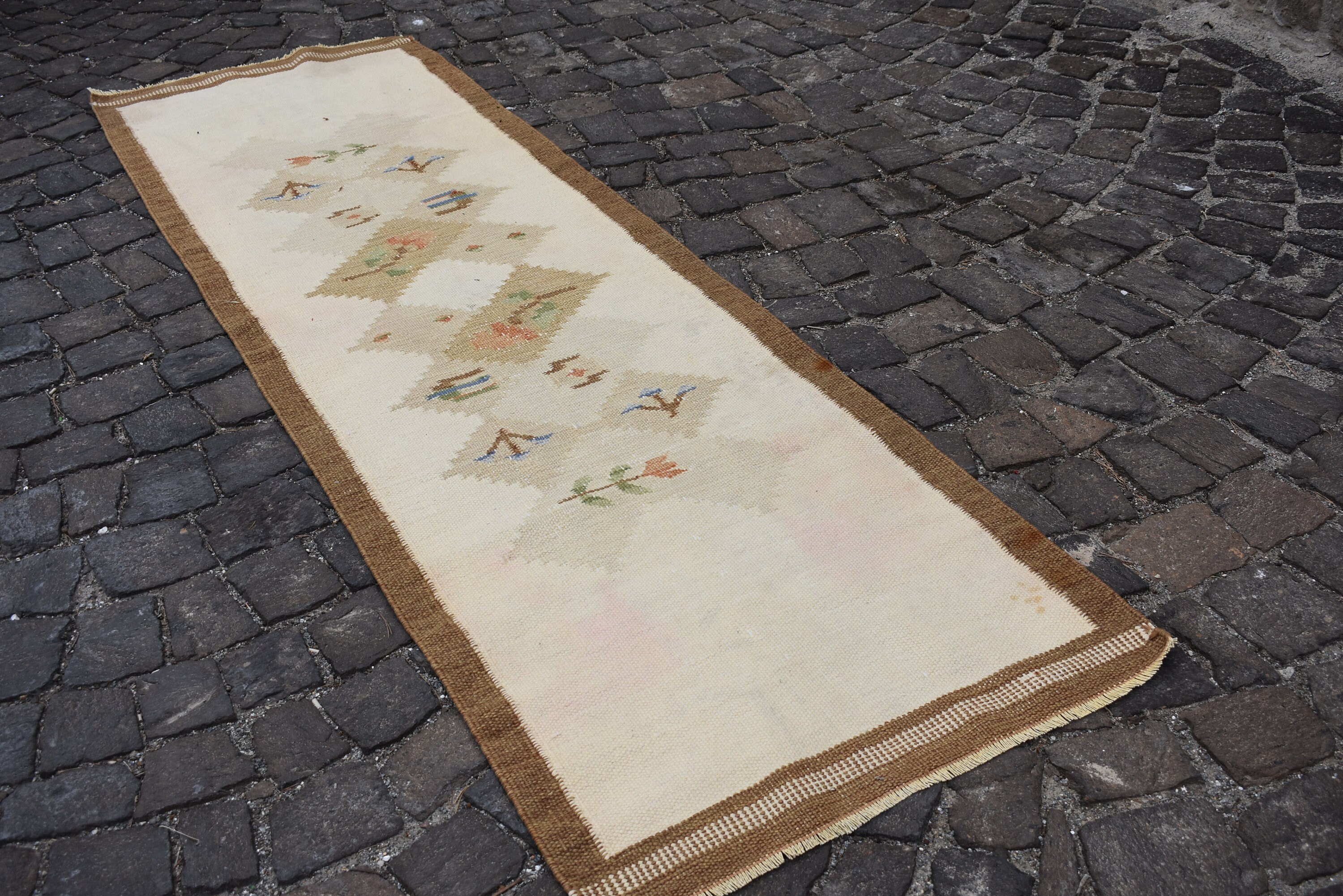 Aztec kilim rug beige runner kilim rug home decor rug | Etsy