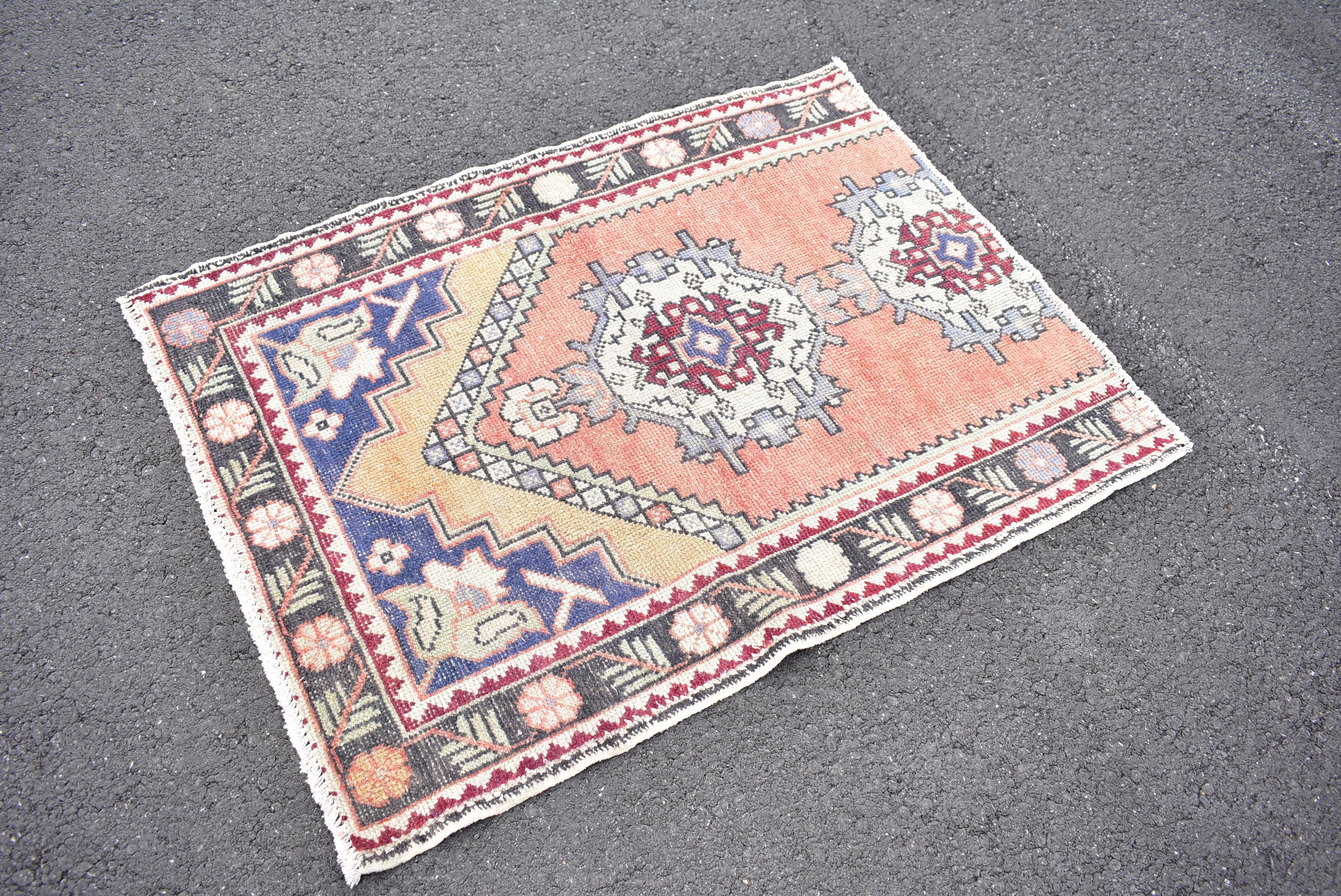 Turkish Rug, Vintage Rug, Patchwork Rug, Handmade Rug, Natura Wool