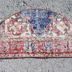 Turkish rug, Bohemian small rug, Vintage rug, Doormat rug 2.7 x 1.4 ft Tribal rug, Area rug, Anatolian rug, Wool rug, Oushak rug RS8107