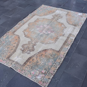 Vintage rug, Turkish rug, Large rug, Handmade rug, Boho decor rug, Oriental rug, Tribal rug, Bohomian rug, Oversize rug 4.5 x 7.2 Ft RS9321