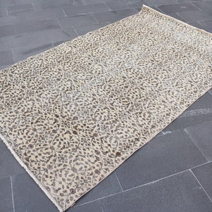 Turkish rug, Vintage rug, Handmade rug, Area rug, Bohemian rug, Boho decor, Beige oriental rug, Home decor, Carpet,  4.7 x 7.9 Ft RSL1307