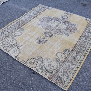Handmade rug, Area rug, Turkish rug, Vintage rug, Organic wool rug, Anatolian rug, Oriental rug, Bohemian rug, Carpet , 5.9 x 6.2 Ft RS9015