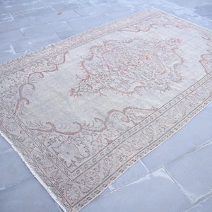 Decorative rustic rug, Oushak rug, Large rug, Floor rug 5.6 x 9.2 ft Vintage rug, Turkish rug, Boho rug, Bohemian rug, Bedroom rug RS8411