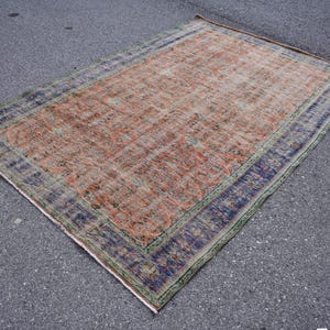 Turkish rug, Handmade rug, Vintage rug, Boho rug, Wool rug, Oushak rug, Livingroom rug, Bedroom rug, Kitchen decor, 5.7 x 8.3 Ft  RSL2953