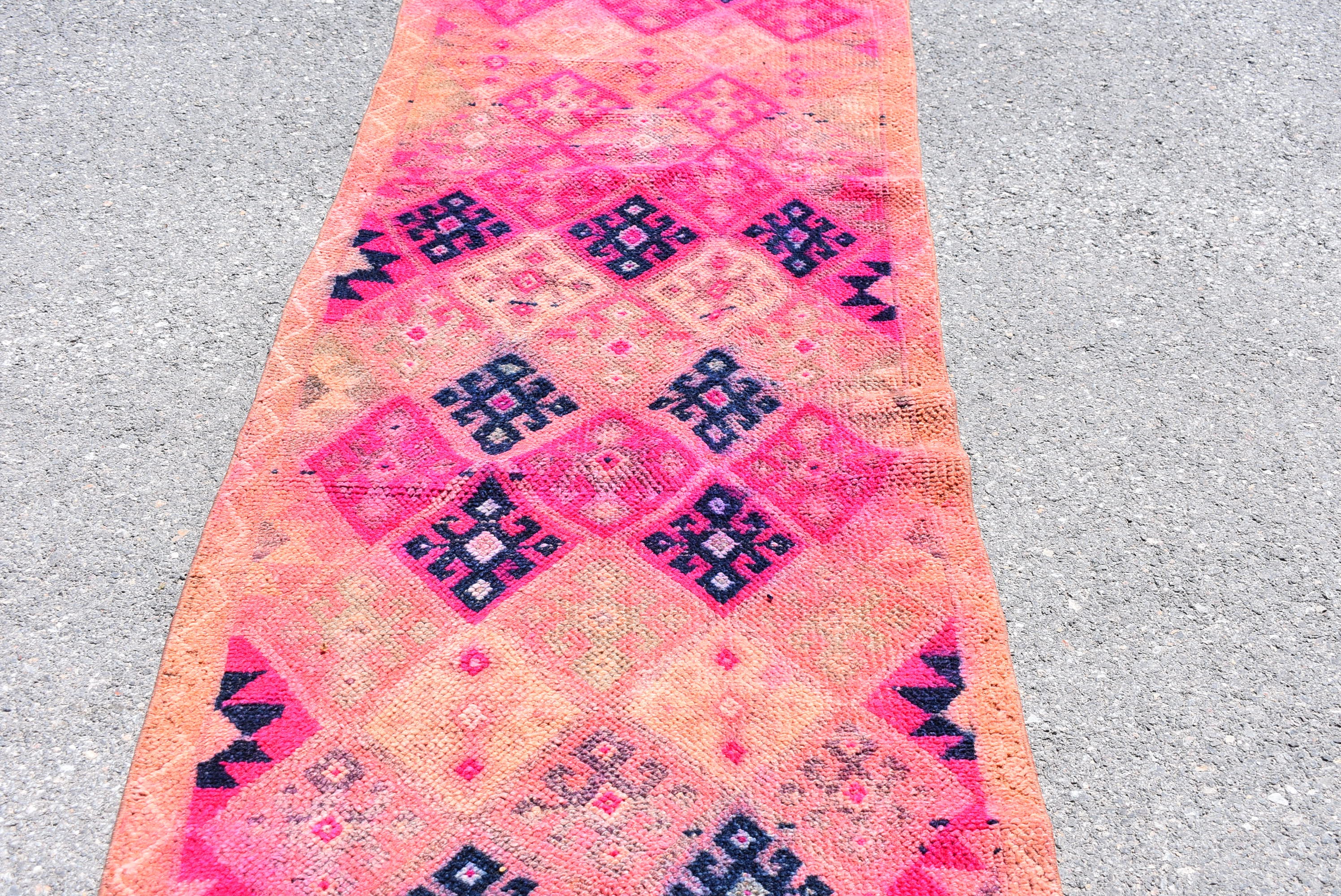Handmade pink rug runner rug decorative rug vintage turkish Etsy