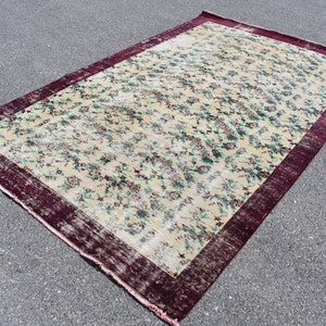 Turkish rug, Vintage rug, Livingroom rug, Rustic decor, Home decor, Diningroom rug, Large area rug, Boho decor, Carpet, 5.6 x 9.1 Ft RSL0231