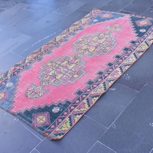 Türkischer Teppich Vintage Teppich Kleiner Teppich Handgewebter Kelim Teppich 100 x 150 cm Wollteppich Nomadenteppich Anatolischer Teppich