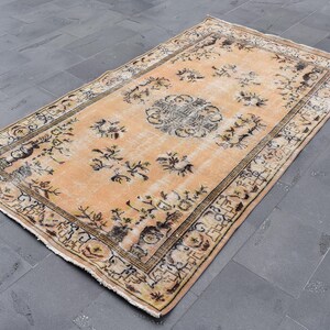 Area rug, Turkish rug, Vintage handmade rug, Bohemian rug, Boho home decor, Oriental rug, Oushak rug, Old Rug, Used rug 4.7 x 8.3 Ft RSL3059