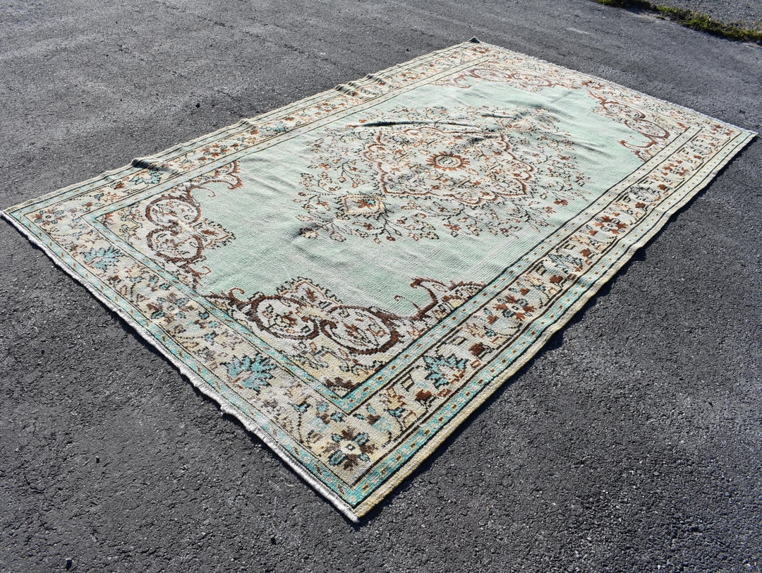 Pale Colors Anatolian Rug Turkish Rug Vintage Boho Rug Handmade Area ...