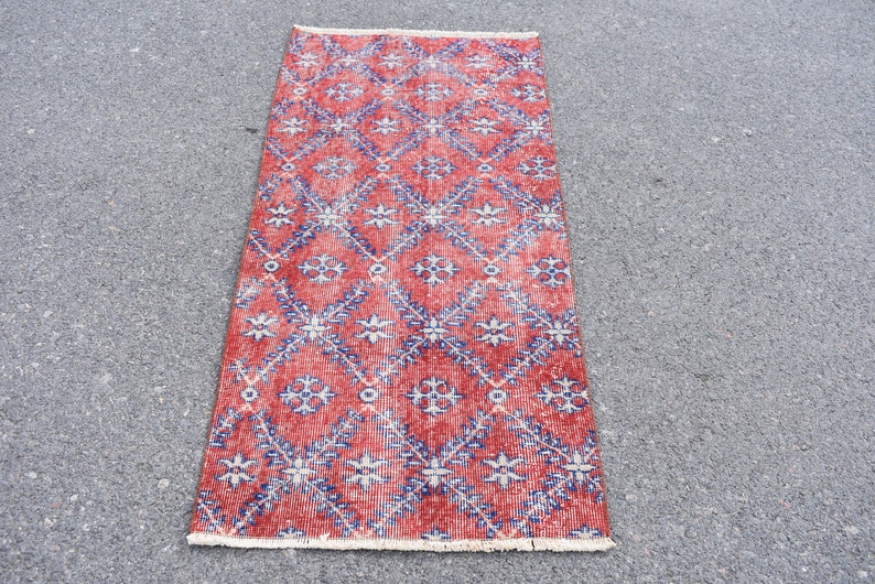 Turkish rug Small rug Oushak rug Cod5780 Bohemian rug Anatolian rug Doormat decor 2.2 x 4.9 ft Tribal area rug Vintage rug Wool rug