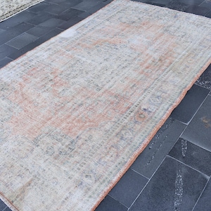 星 トルコ ヴィンテージラグ 947 星 トルコ ヴィンテージラグ 947 大判 テラコッタレッド オレンジ240