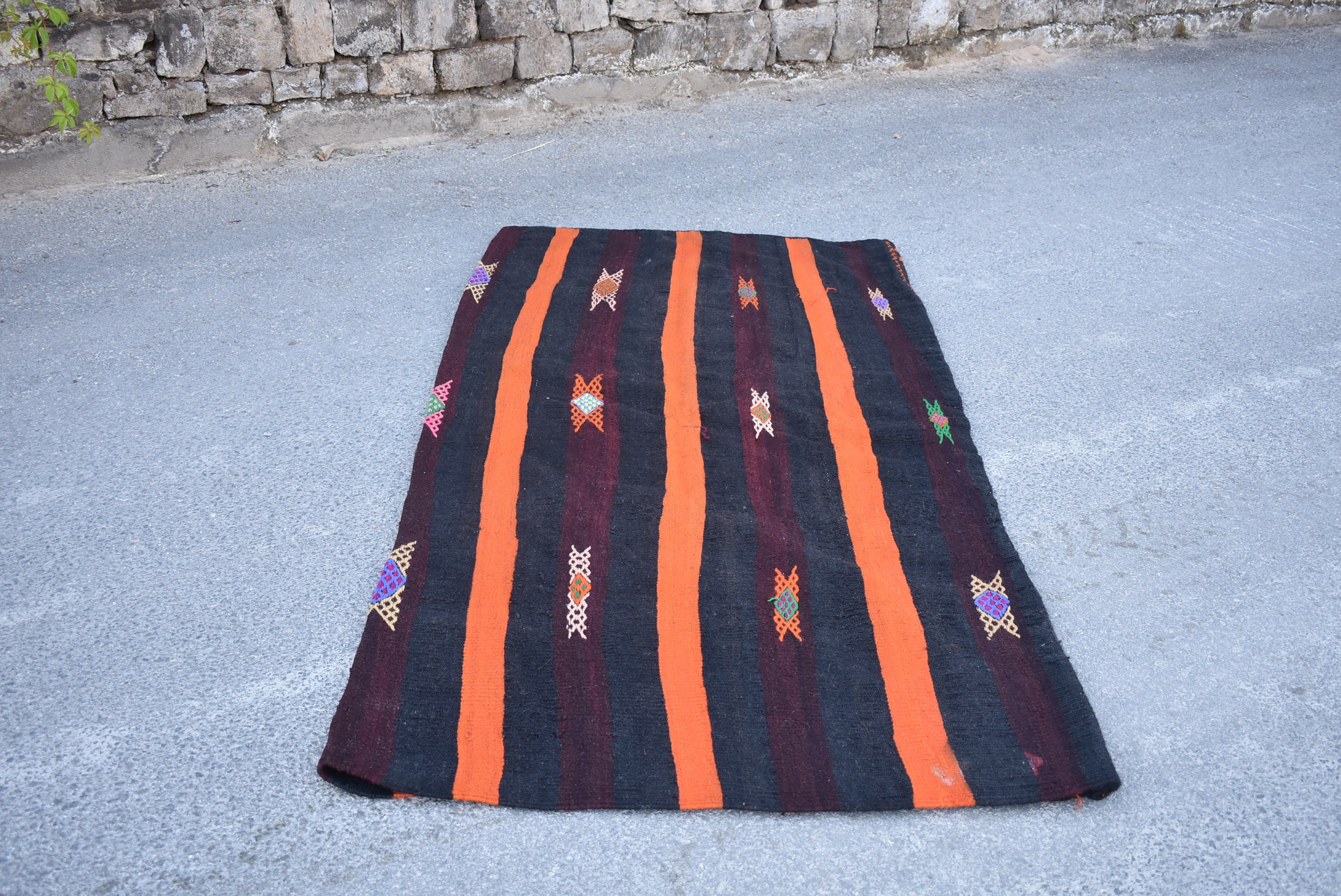Turkish kilim rug kilim rug vintage kilim rug rustic decor Etsy