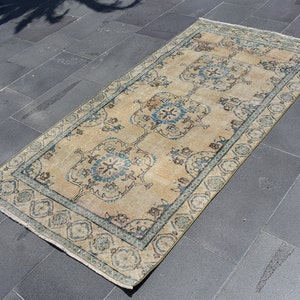 Vintage rug, Oushak rug, Turkish rug, Rustic decor, 3.2 x 6.1 ft Anatolian rug, Boho decor rug, Oriental rug, Wool rug, Area rug RSL2041